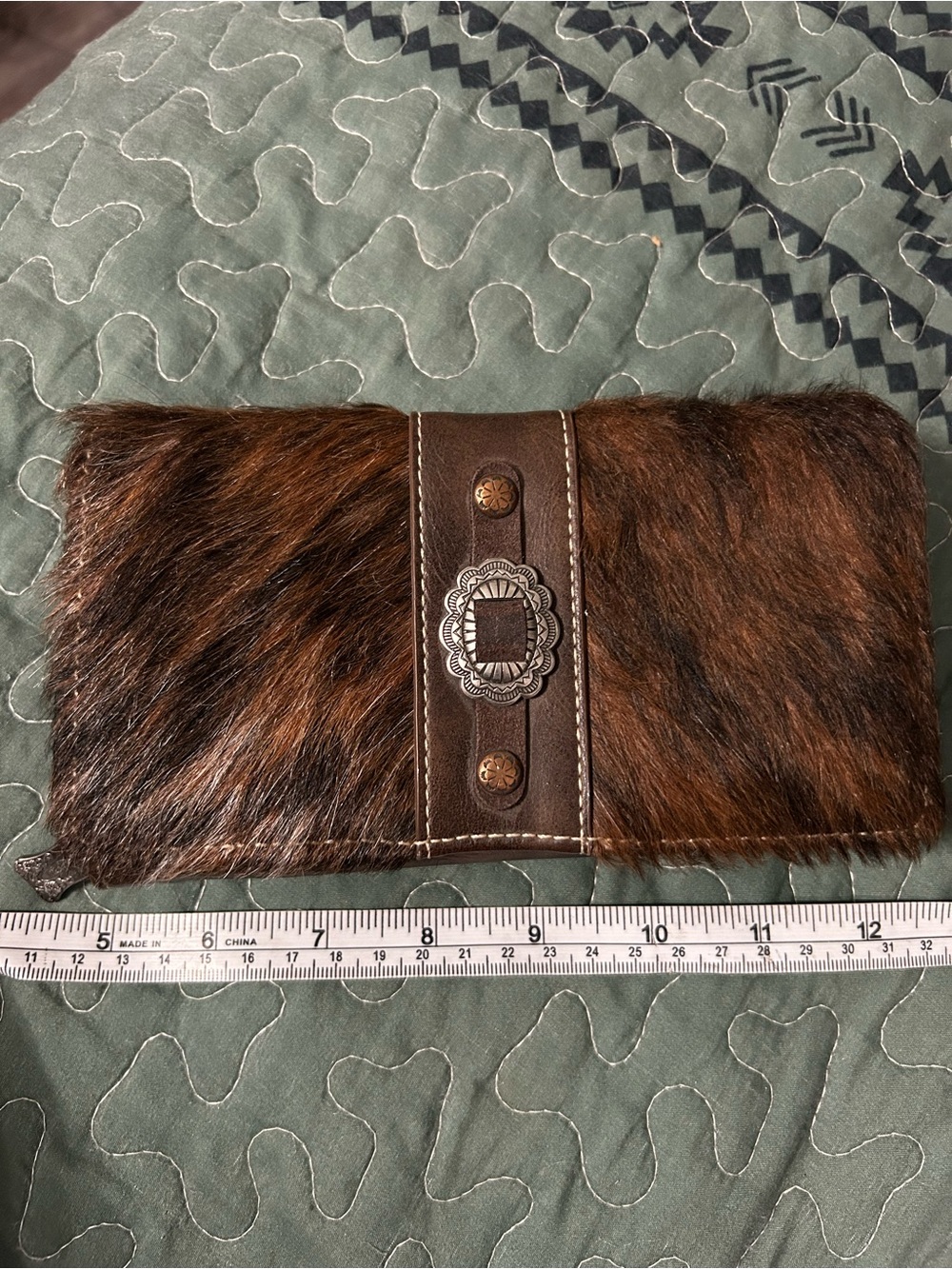 Trinity Ranch hair on hide Wallet clutch